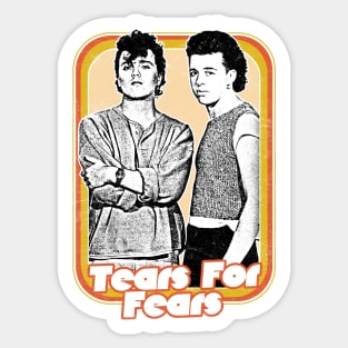 80s Vintage-Style Tears For Fears Design Sticker